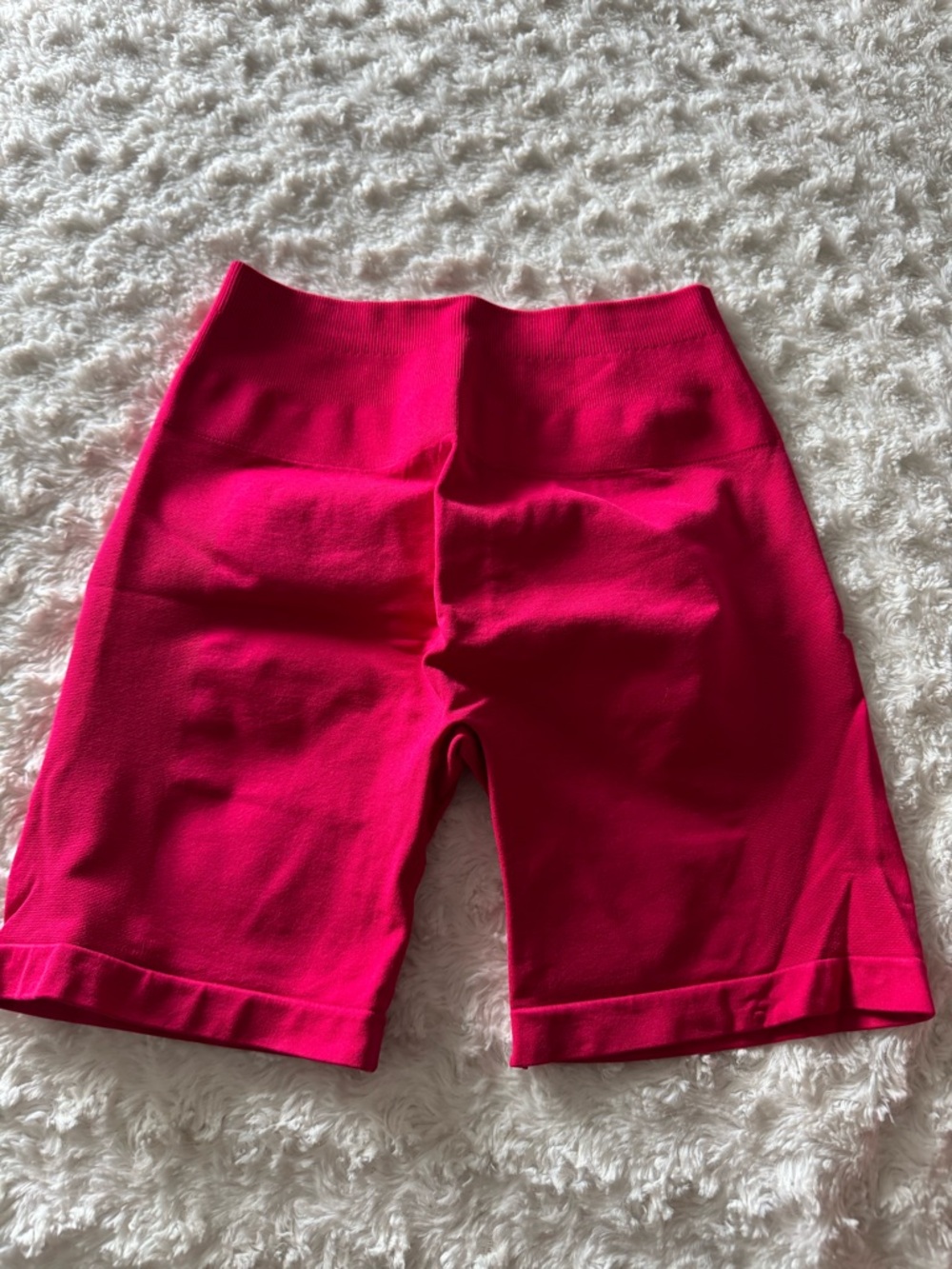 Women’s High-Waist Hot Pink Bike Shorts